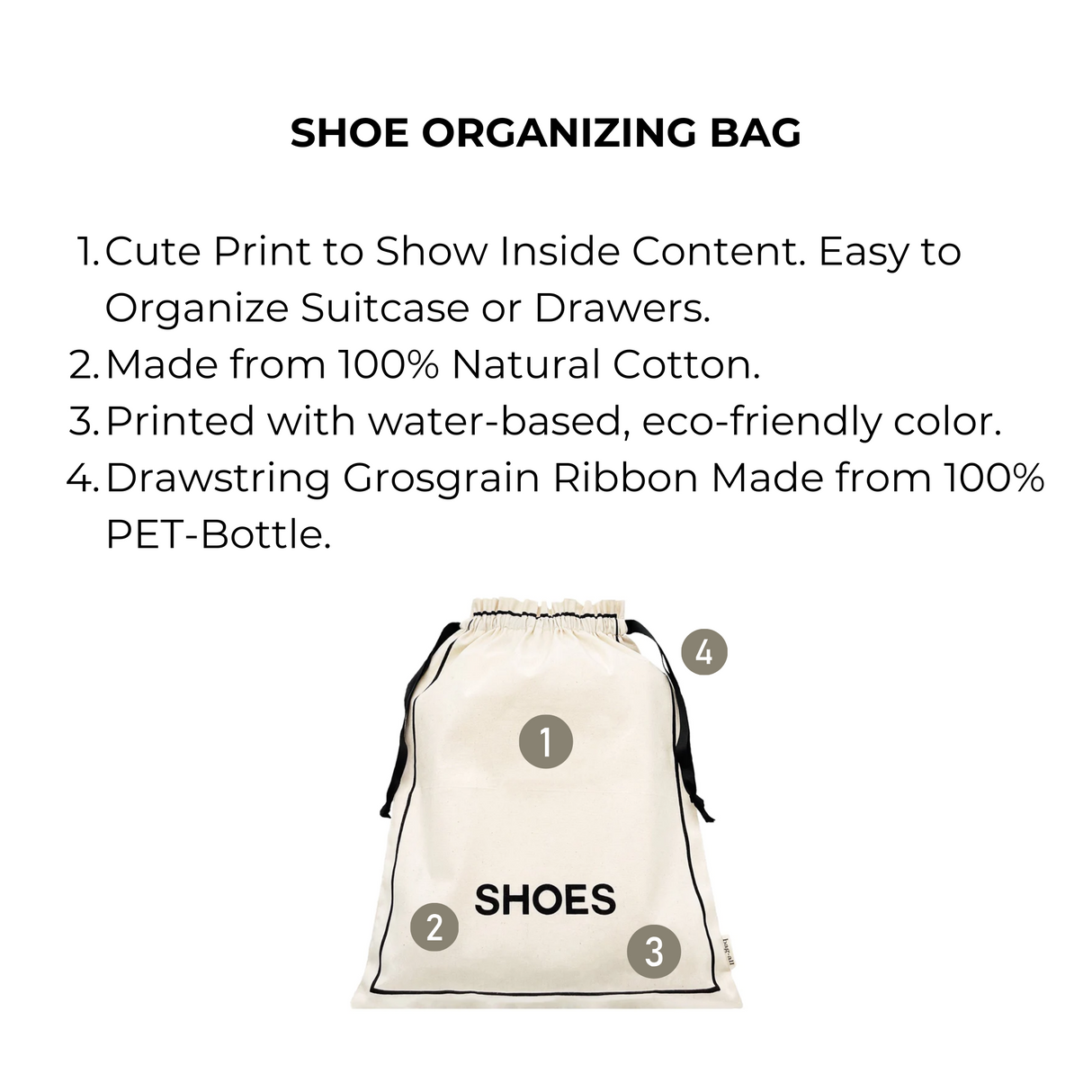 Couture Shoe Travel Bag – Cream