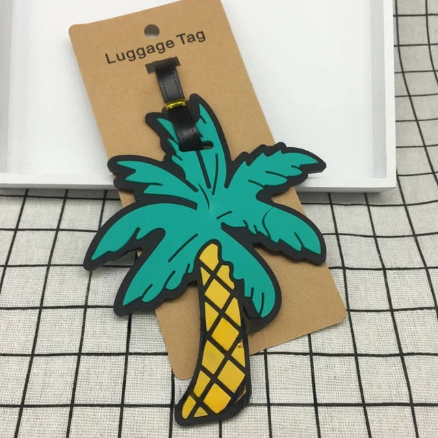 Palm Tree Luggage Tag