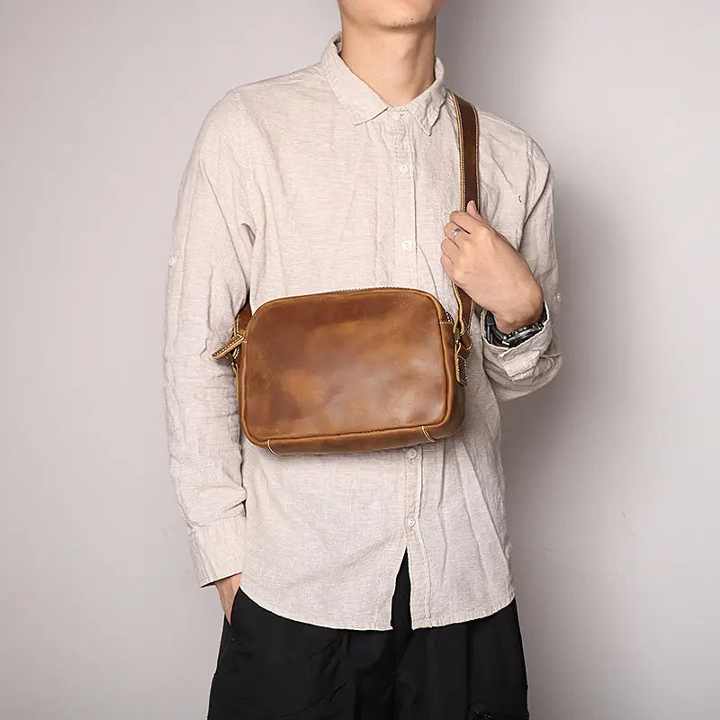 Soren Vintage Leather Crossbody Bag Sling | Versatile and Durable Leather Bag