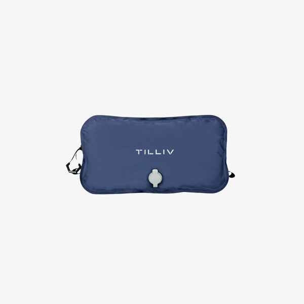 TILLIV Stak vacuum pack in Midnight Blue, packed and sealed, viewed from the front