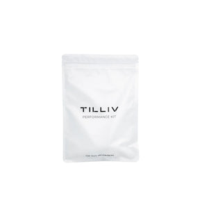 Sealed white TILLIV Performance Kit pouch for vacuum packs