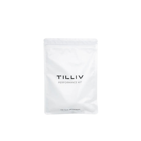 Sealed white TILLIV Performance Kit pouch for vacuum packs