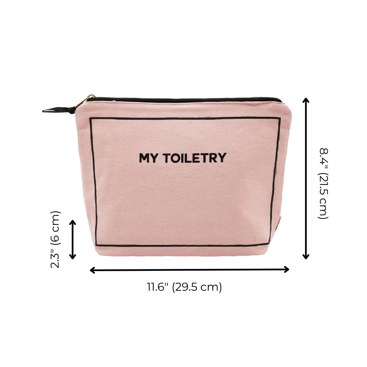 Toiletry Pouch with Coated Lining – Pink/Blush