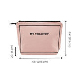 Toiletry Pouch with Coated Lining – Pink/Blush