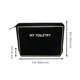 Toiletry Pouch with Coated Lining – Black