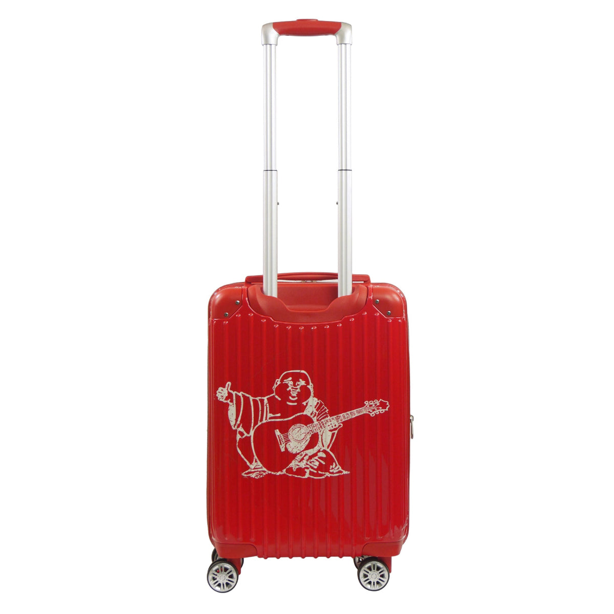 True Religion 22.5" Big Logo Red Hard-Sided Checkered Carry-On Luggage