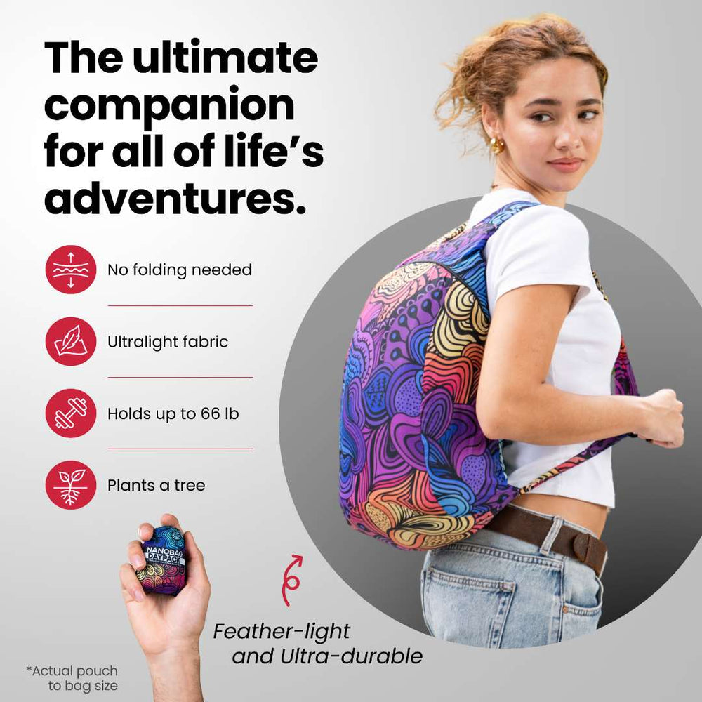 Compact Collapsible Packable Daypack 16L by Nanobag