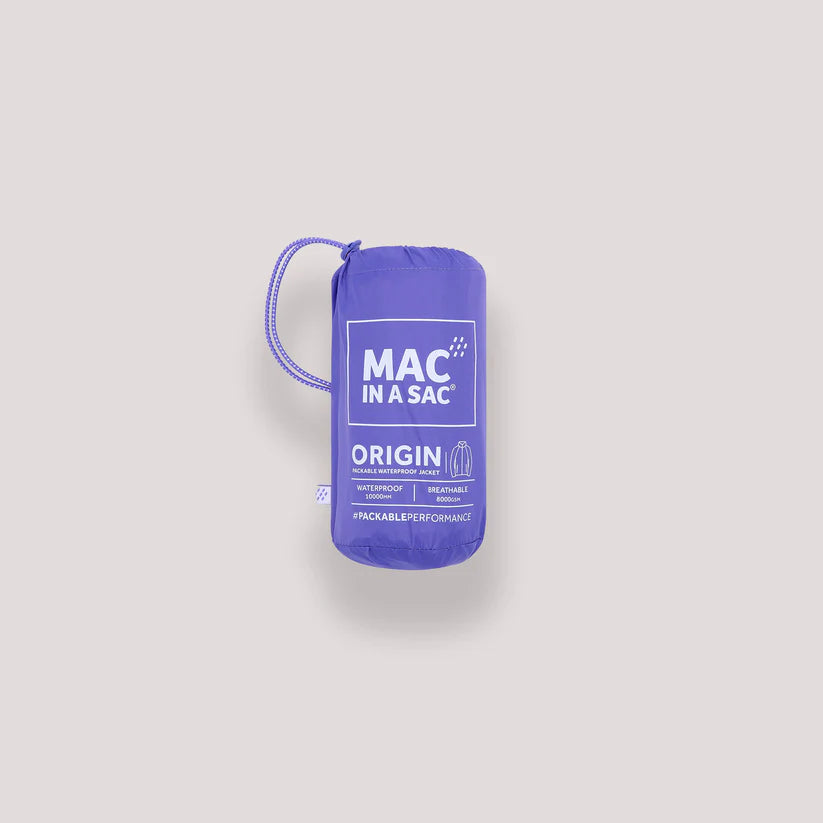 Ultra Violet Purple Blue Mac-In-A -Sac Origin II Rain Coat
