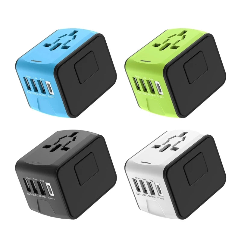 Universal Plug Adapter With 3 USB & 1 Type-C port