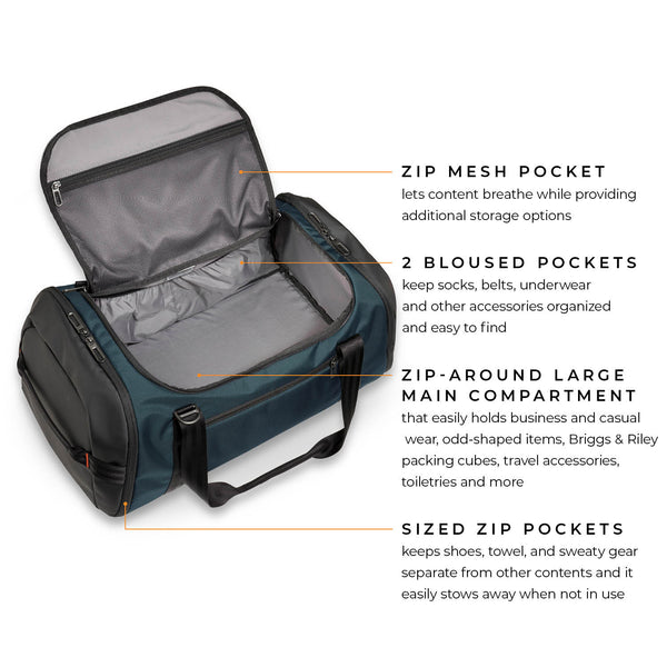 ZDX Collection Large Travel Duffle by Briggs & Riley (ZXD175) - Close out Priced ( NO RETURNS as of 6-24-25)