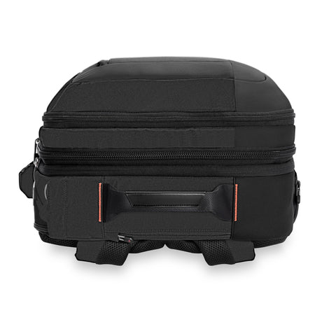 Briggs & Riley ZDX Large Convertible Backpack/Duffle in Black - Top View, Converted to Briefcase/Duffle Mode