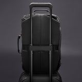 Briggs & Riley ZDX Large Convertible Backpack/Duffle in Black - Slip-Through Strap on a Rolling Suitcase Handle