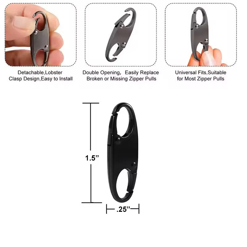 Zipper Clip Theft Deterrent Clips for Zippers Pulls ( 2 pack )