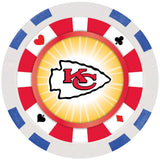 Kansas City Chiefs 100 Piece Poker Chips