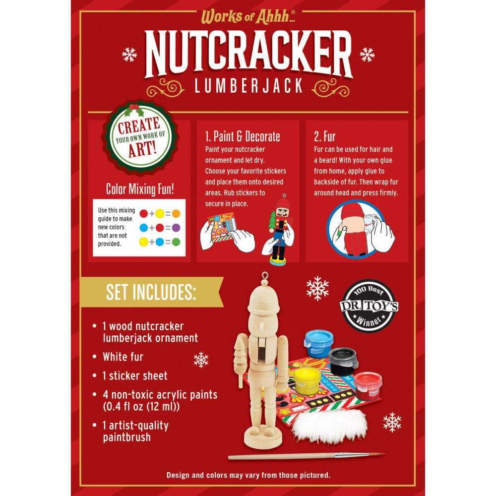 Nutcracker Lumberjack Ornament Wood Paint Kit