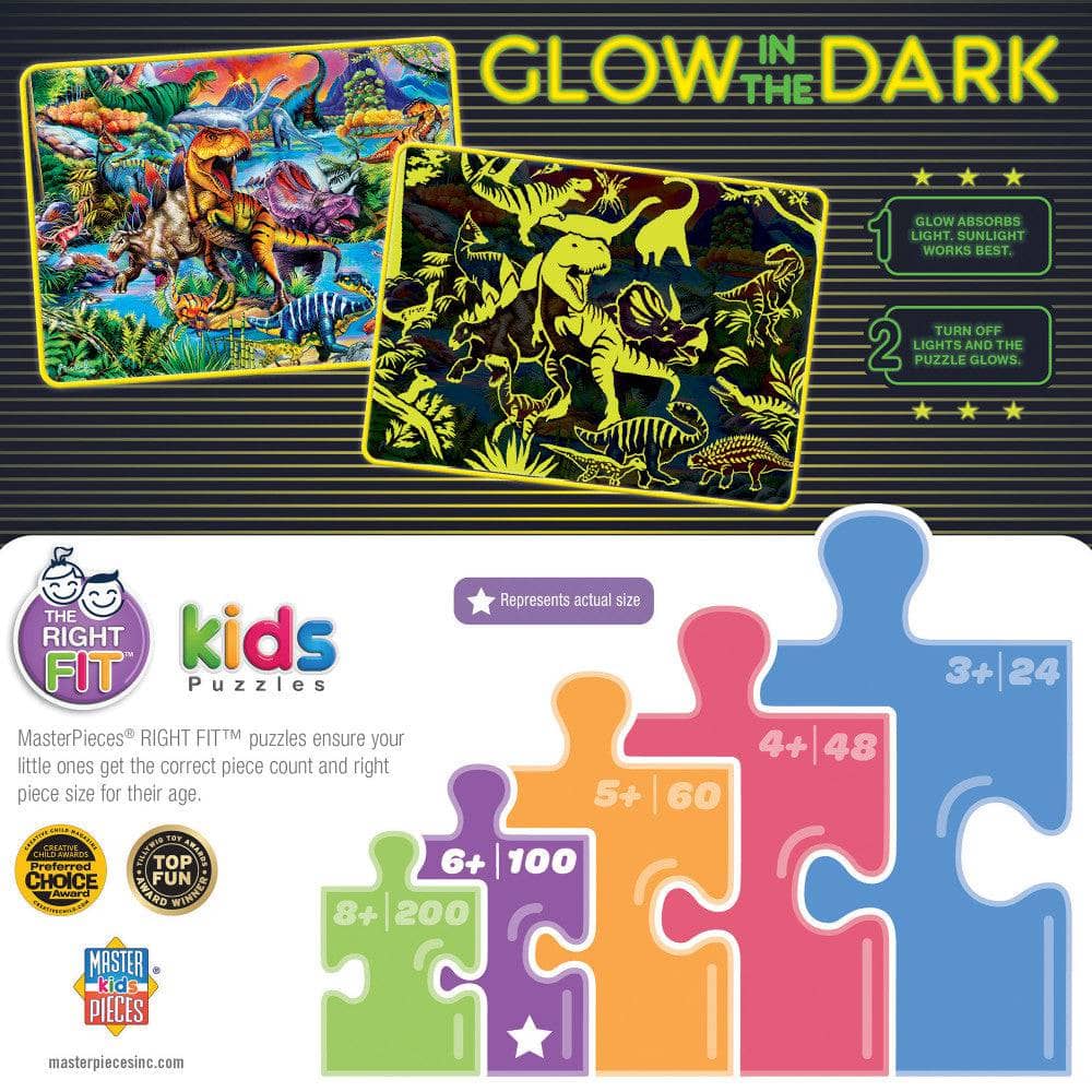 Glow in the Dark - King of the Dinos 100 Piece Jigsaw Puzzle