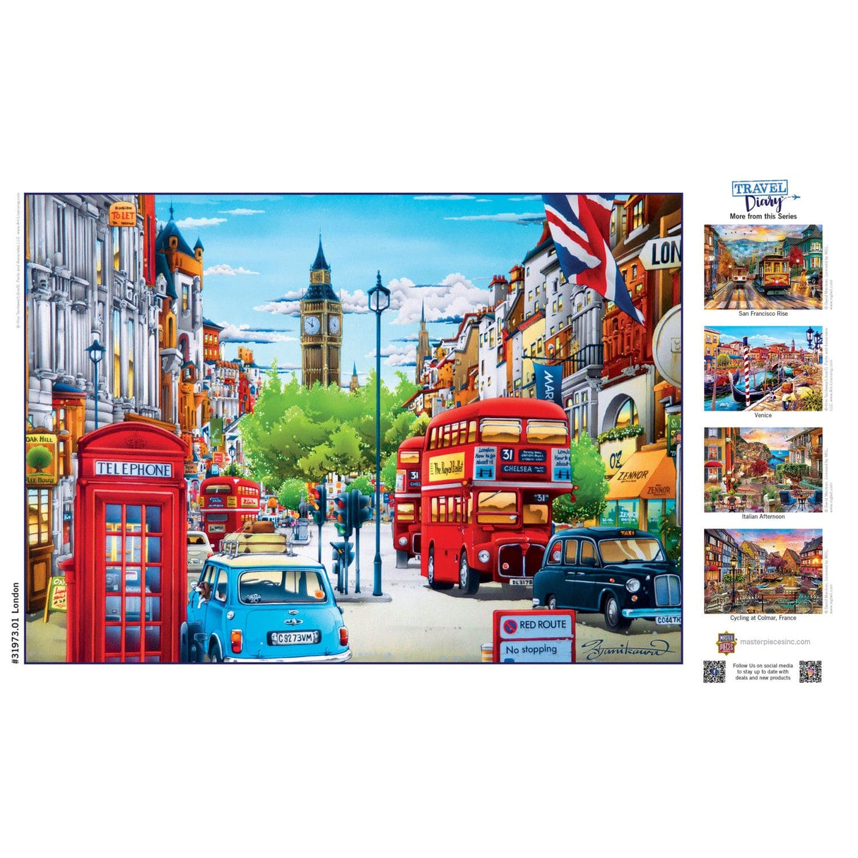 Travel Diary - London 500 Piece Jigsaw Puzzle