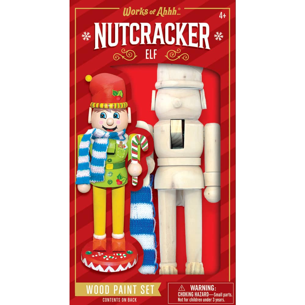 Holiday Craft Kit - Nutcracker Elf Wood Craft & Paint Kit