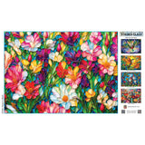 Stained Glass - Flowers in Bloom 1000 Piece Jigsaw Puzzle