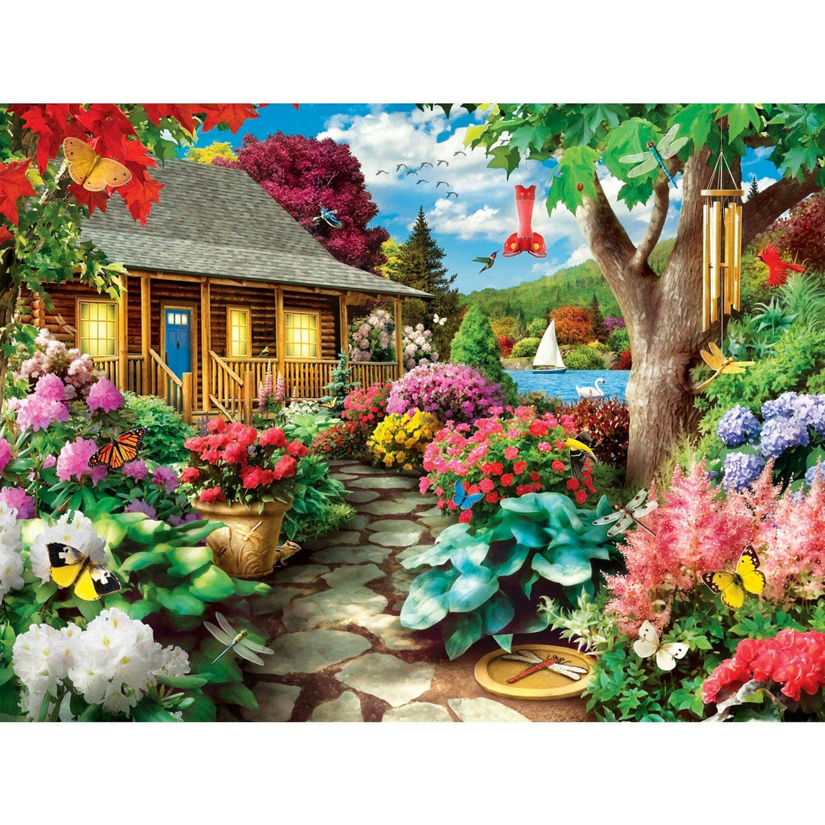 Memory Lane - Hummingbird in Bloom 300 Piece EZ Grip Jigsaw Puzzle