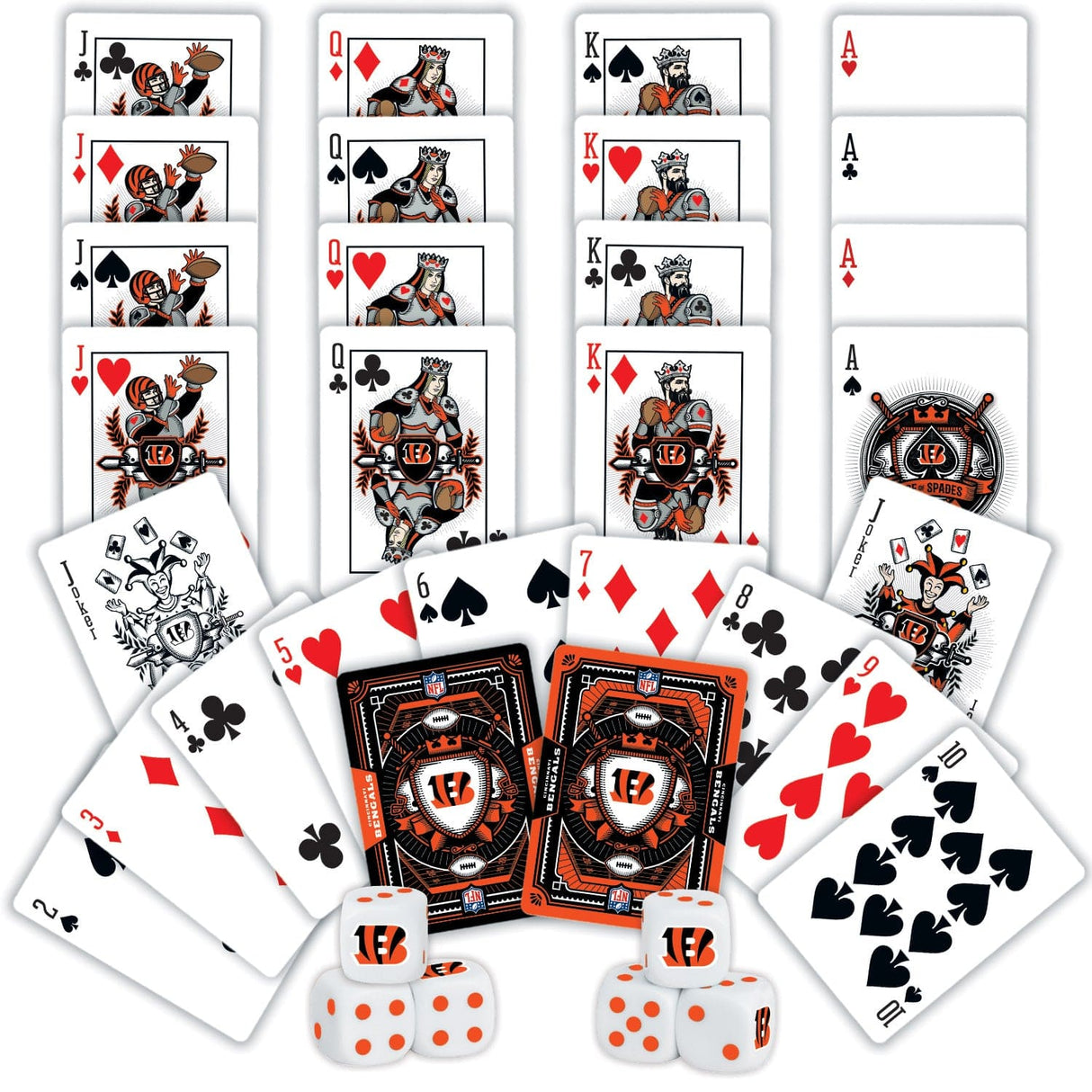 Cincinnati Bengals - 2-Pack Playing Cards & Dice Set
