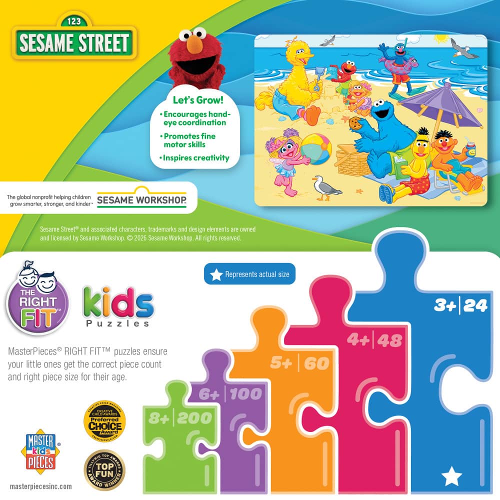 Sesame Street - Beach Day 24 Piece Jigsaw Puzzle