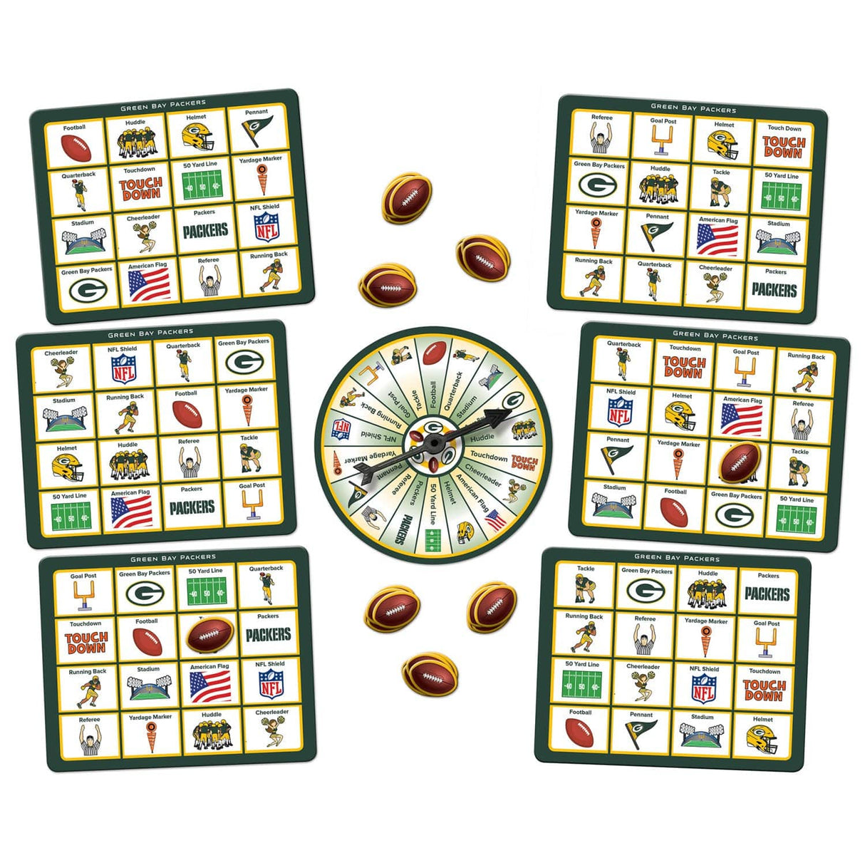 Green Bay Packers NFL Bingo Game