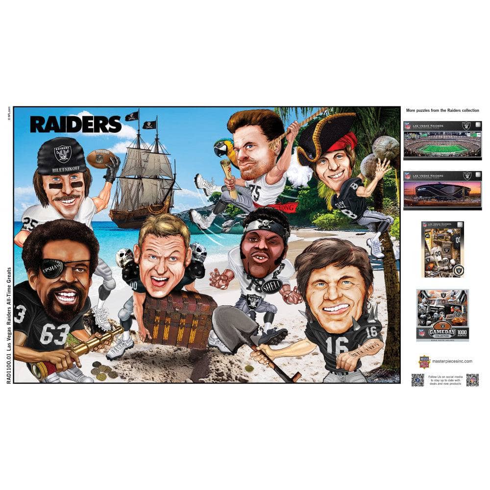 Las Vegas Raiders - All Time Greats 500 Piece Jigsaw Puzzle