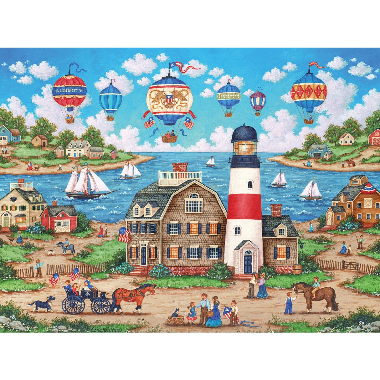 Heartland - Balloons Over the Bay 550 Piece Jigsaw Puzzle