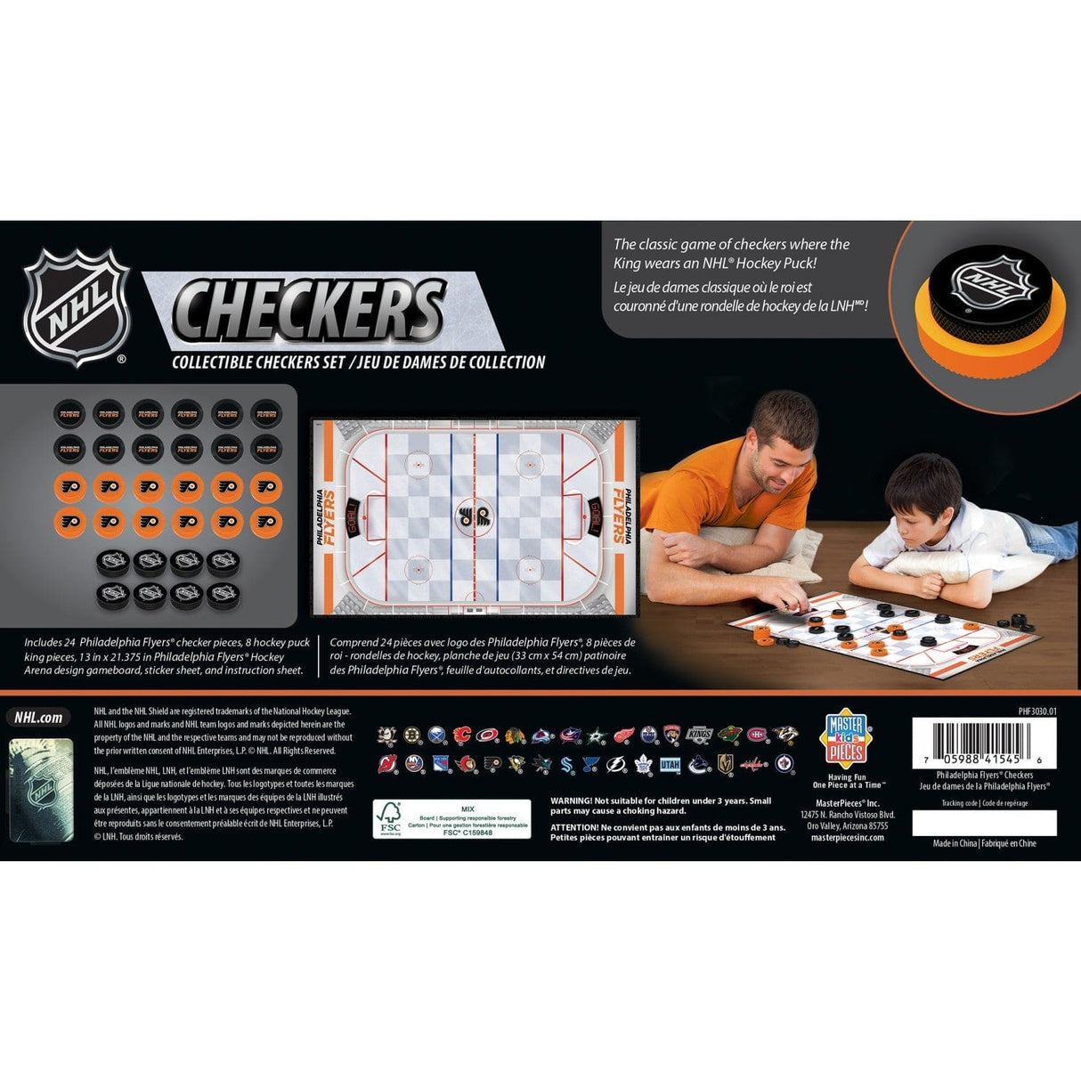 Philadelphia Flyers Checkers Board Game