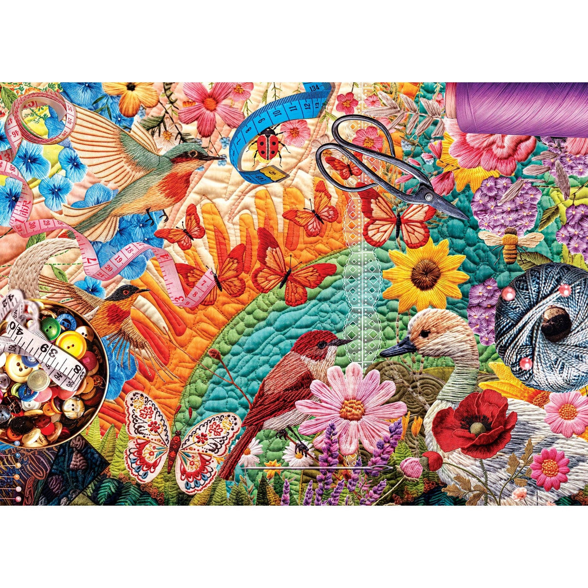 Quilted - Flight of Creativity 1000 Piece Jigsaw Puzzle