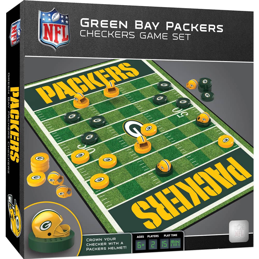 Green Bay Packers Checkers Board Game