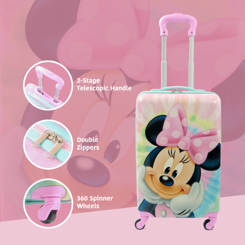 Equipaje giratorio de mano de 21" para niños de Disney Minnie Mouse