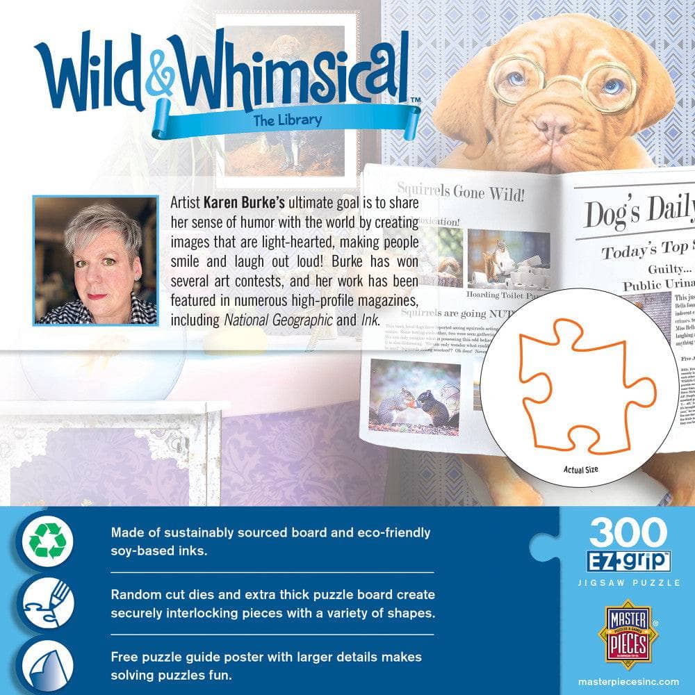 Wild & Whimsical - The Library 300 Piece EZ Grip Jigsaw Puzzle