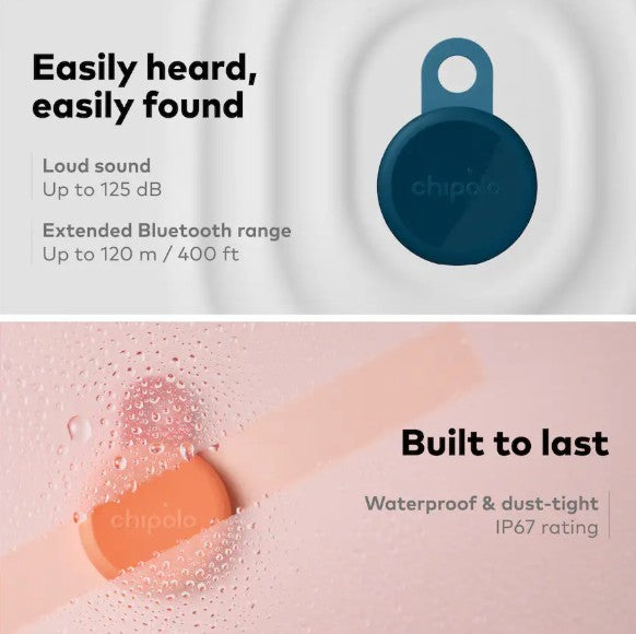 Colors Chipolo CARD + LOOP Bundle – Rechargeable Bluetooth Trackers (Wallet & Item Finder for iPhone & Android)