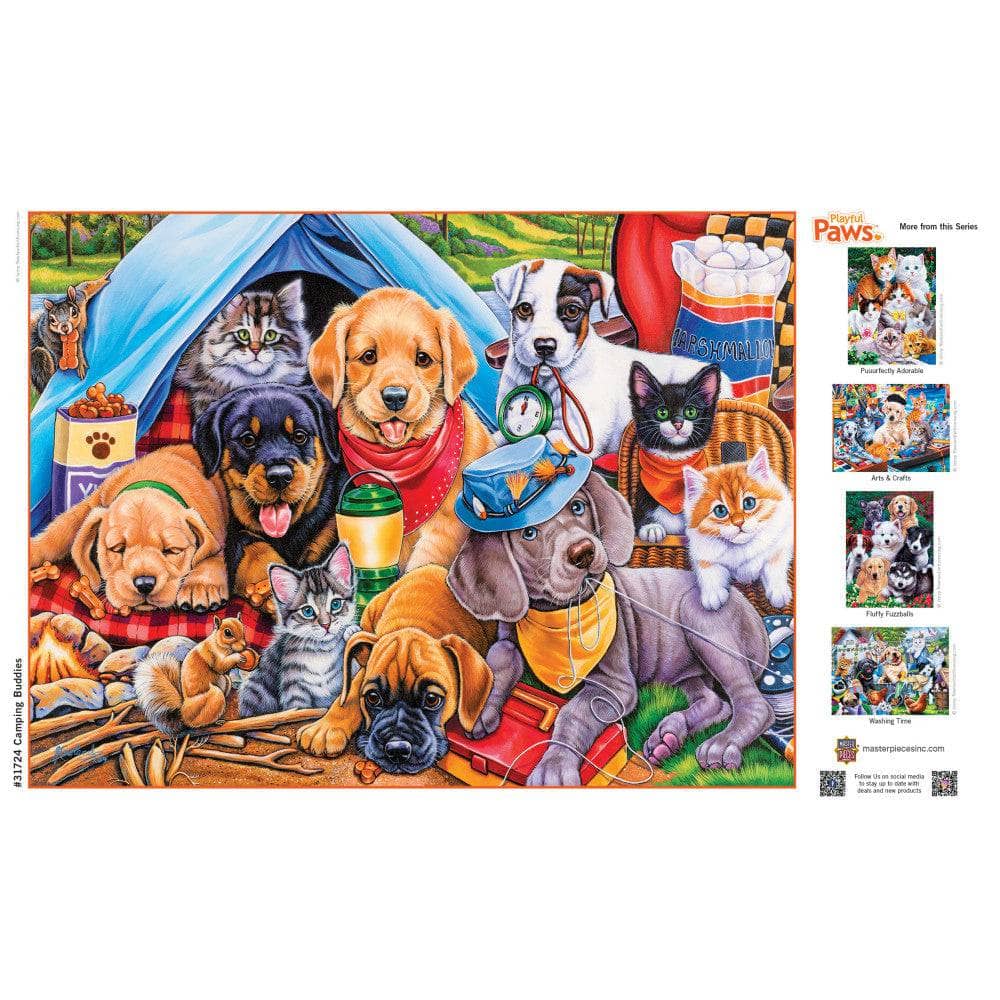Playful Paws - Camping Buddies 300 Piece EZ Grip Jigsaw Puzzle