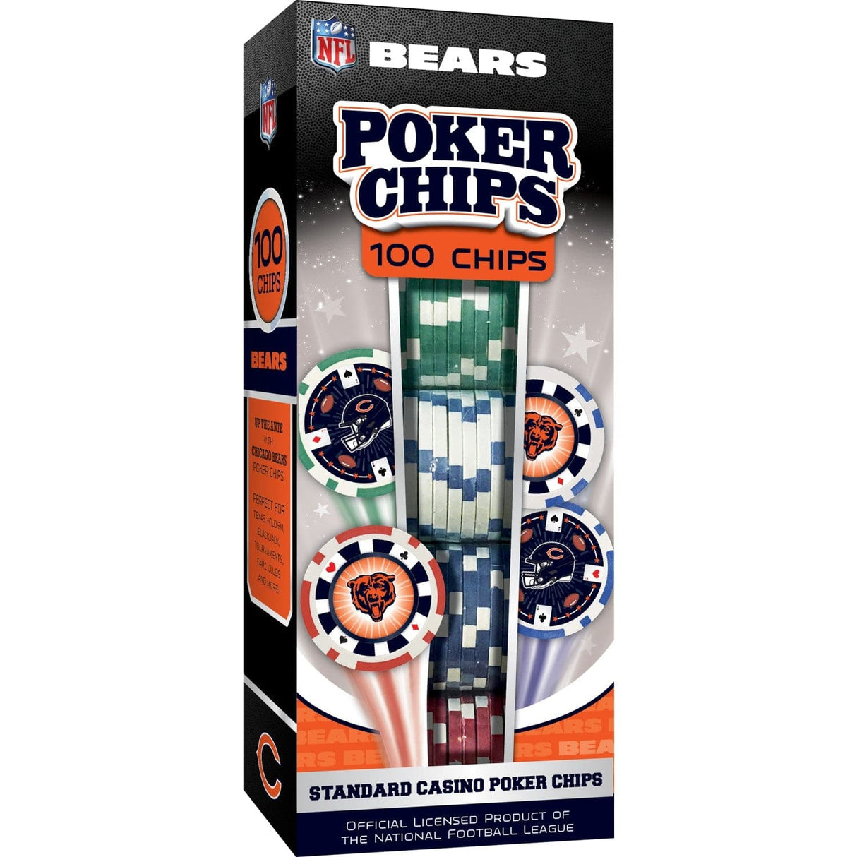 Chicago Bears 100 Piece Poker Chips