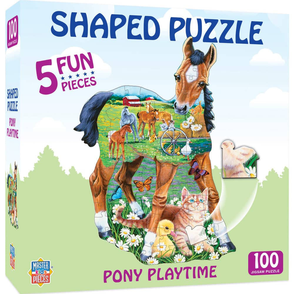 Pony Playtime - 100 Piece Shaped Jigsaw Puzzle