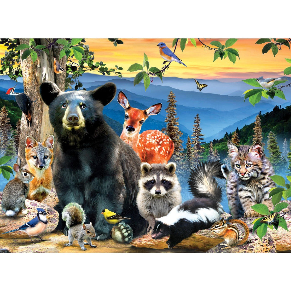 Wildlife of Great Smoky Mountains National Park - 100 Piece Jigsaw Puzzle