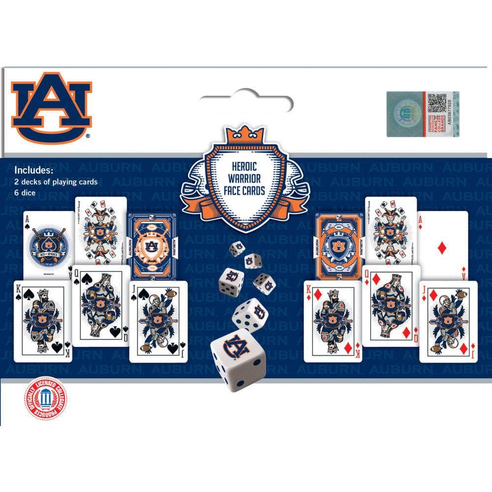 Auburn Tigers - 2-Pack Playing Cards & Dice Set