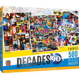 Decades - The 90's 500 Piece Jigsaw Puzzles 3-Pack