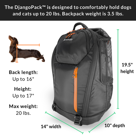 DjangoPack™ Dog/Cat/Pet Carrier Backpack - Django