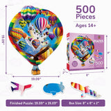 Shapes - Hot Air Balloons 500 Piece Jigsaw Puzzle