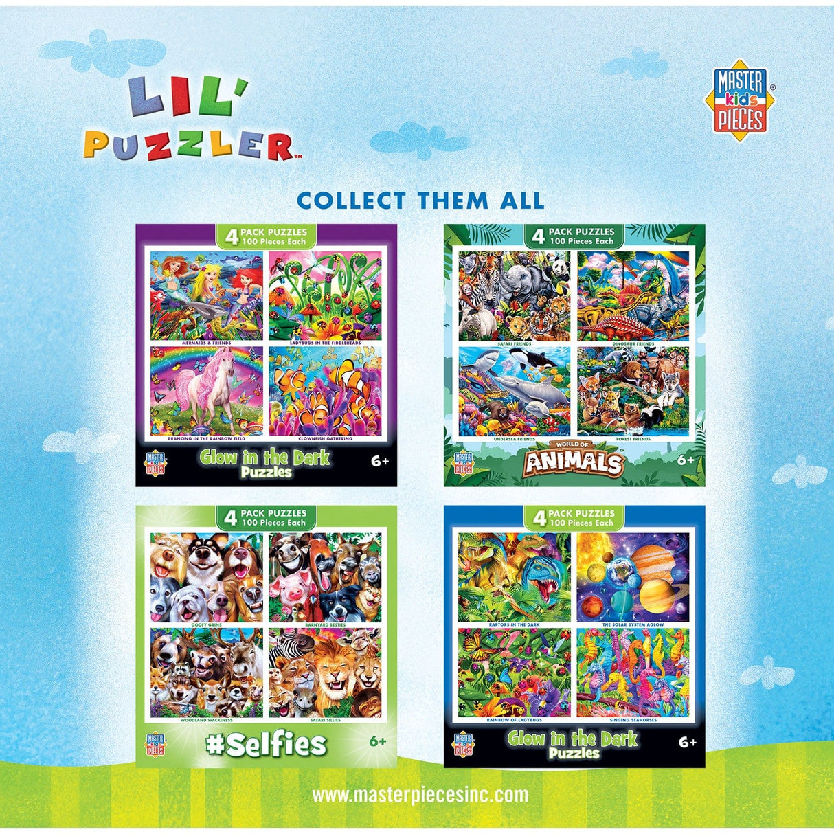 Lil Puzzler 48 Piece Jigsaw Puzzles 4-Pack
