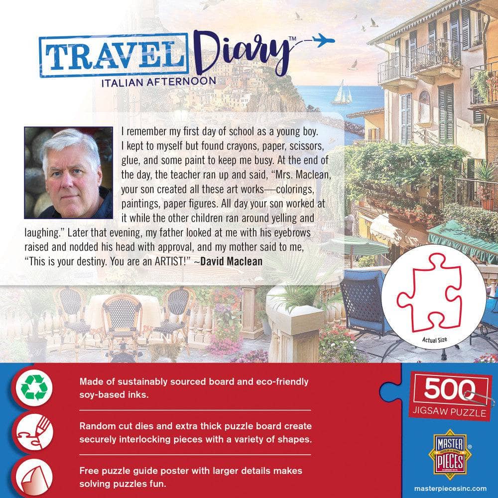 Travel Diary - Italian Afternoon 500 Piece Jigsaw Puzzle