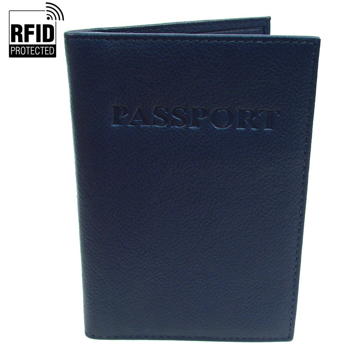 RFID Genuine Leather Passport Case