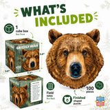 Grizzly Bear 100 Piece Shaped Jigsaw Puzzle