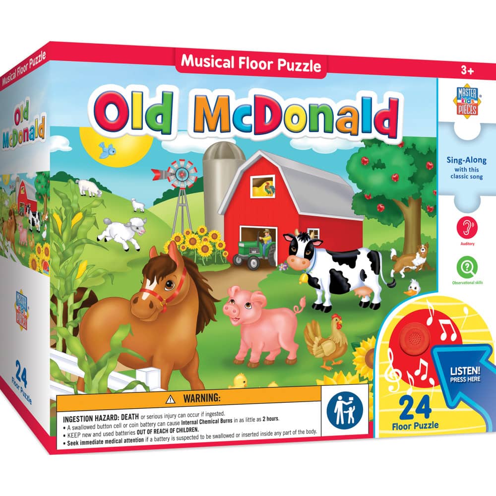 Old McDonald - 24 Piece Musical Floor Jigsaw Puzzle
