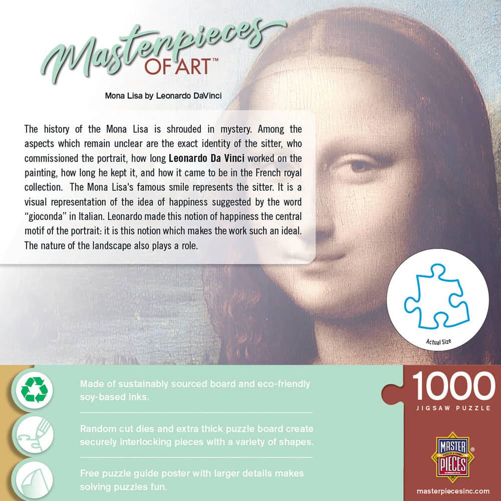 MasterPieces of Art - Mona Lisa 1000 Piece Jigsaw Puzzle
