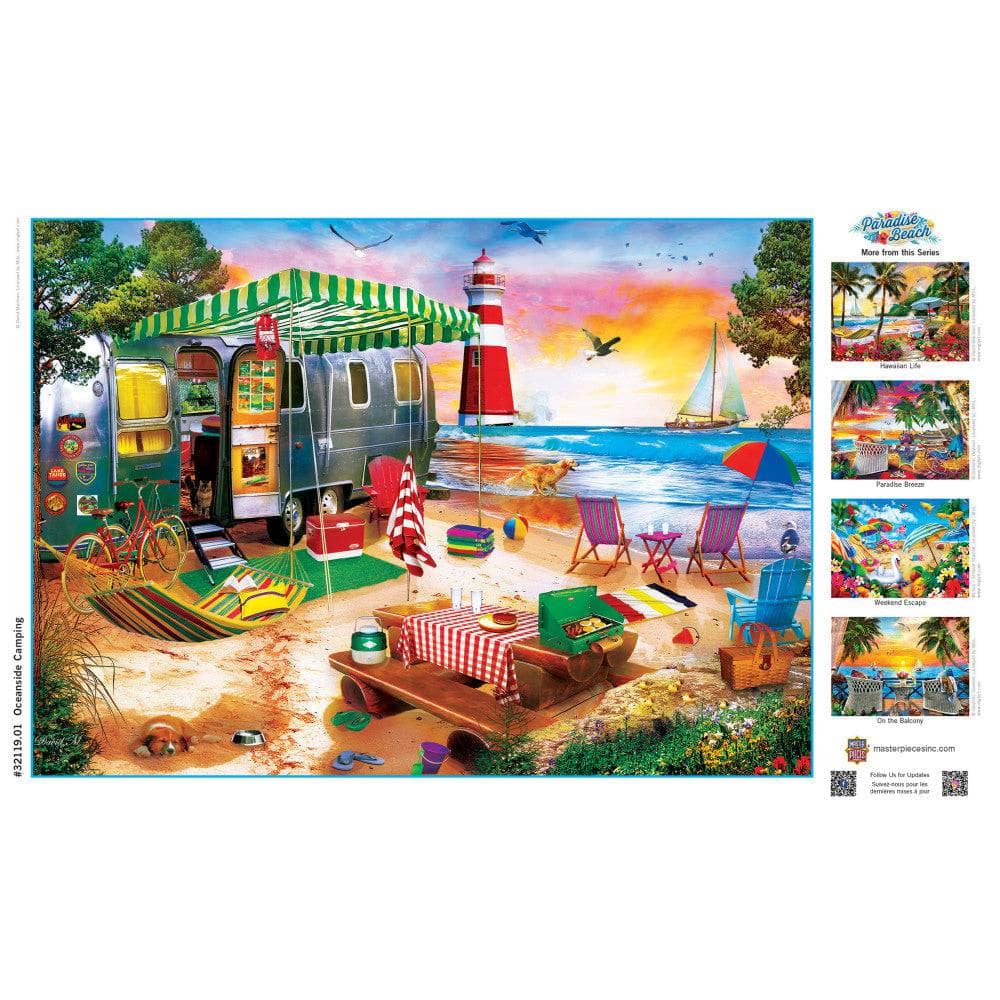 Paradise Beach - Oceanside Camping 500 Piece Jigsaw Puzzle